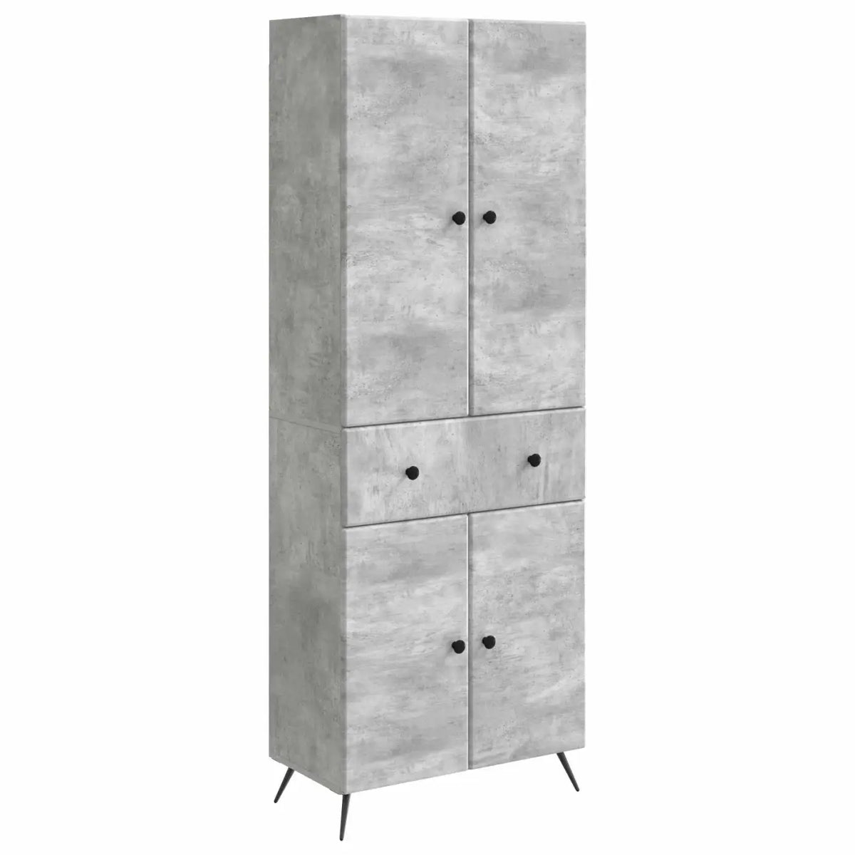 Ensemble de deux buffets gris béton meuble de rangement - XIOS