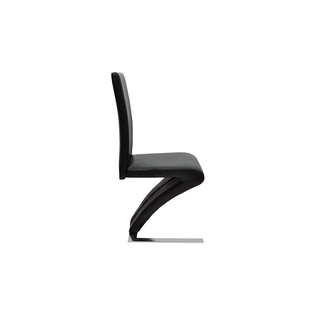Chaises à manger lot de 2 noir similicuir - XIOS