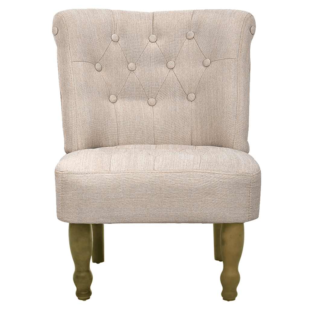 Fauteuil de style France crème tissu - XIOS