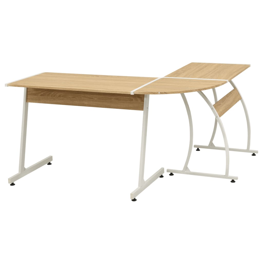 Bureau d'angle en forme de L Chêne - XIOS