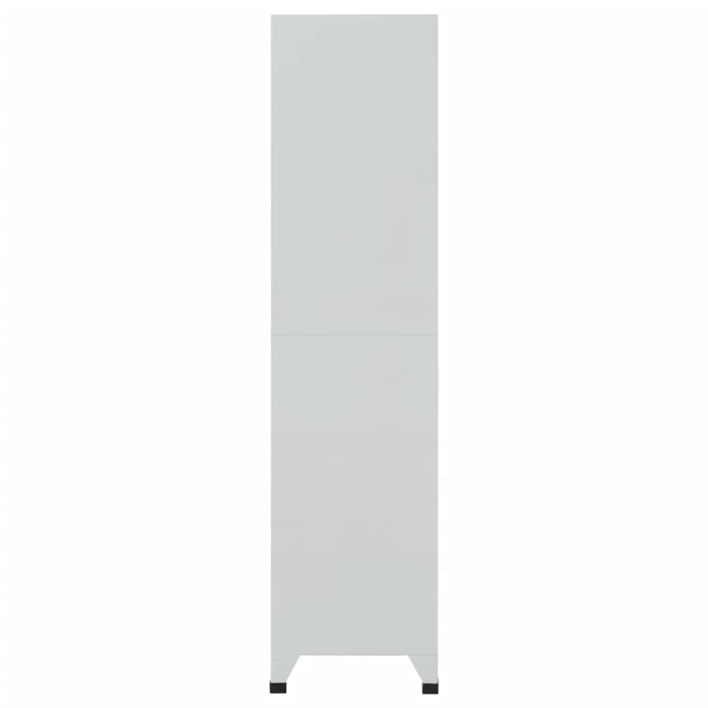 Armoire à casier avec 6 compartiments Acier 90x45x180 cm Gris