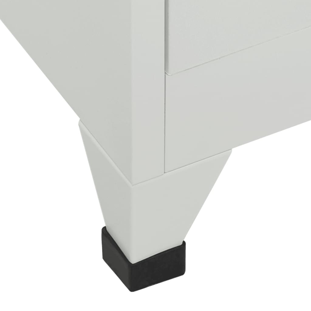 Armoire à casier avec 6 compartiments Acier 90x45x180 cm Gris