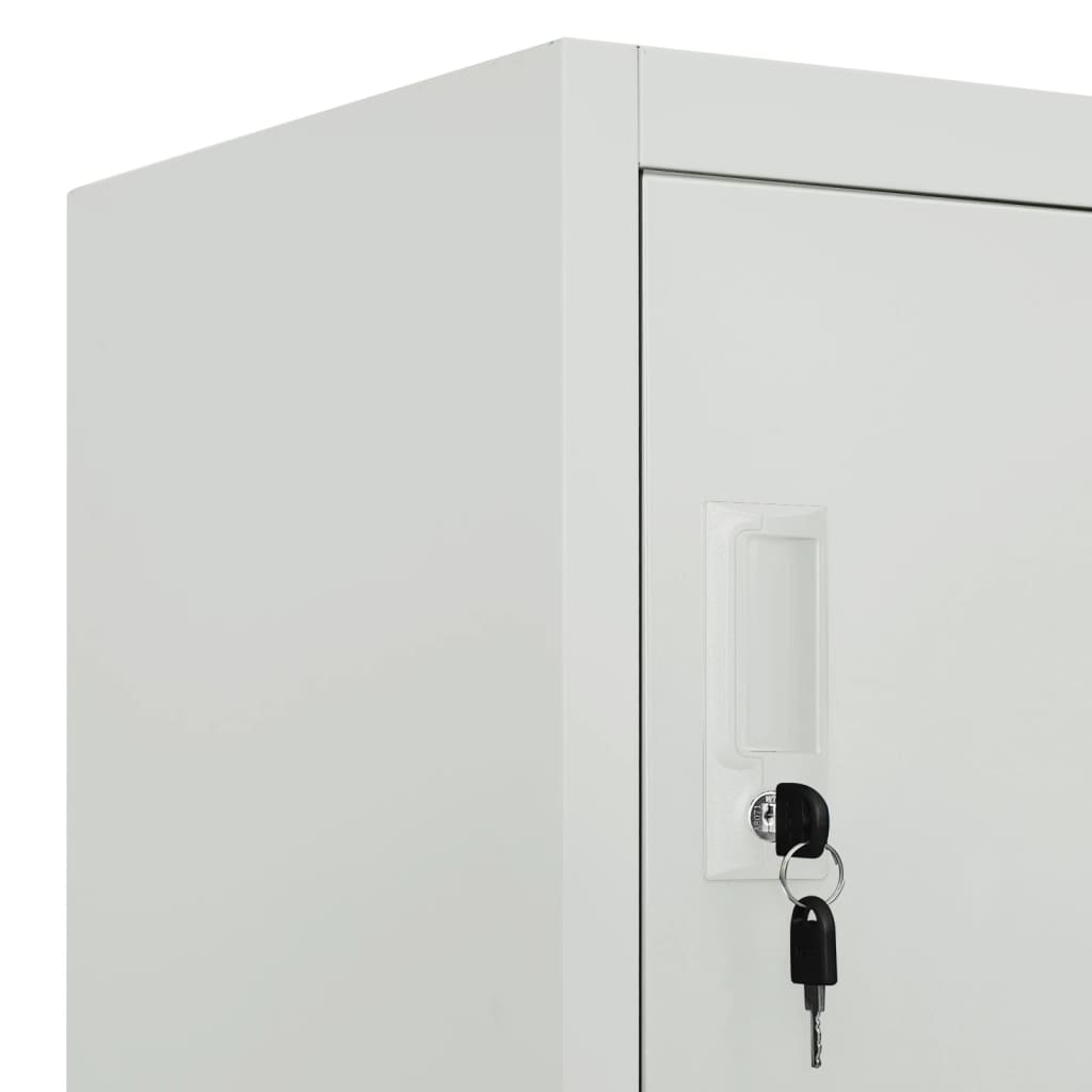 Armoire à casier avec 6 compartiments Acier 90x45x180 cm Gris