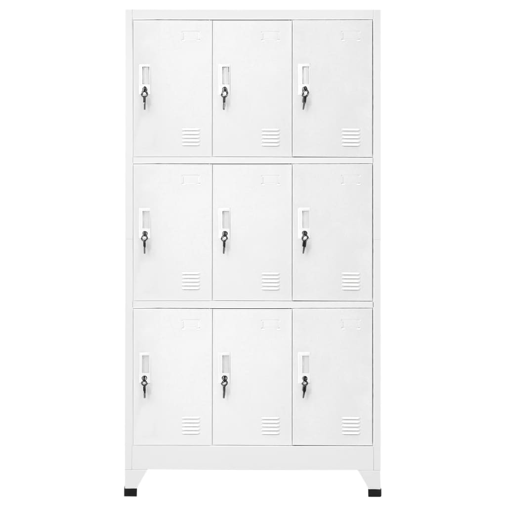 Armoire à casier avec 9 compartiments Acier 90x45x180 cm Gris - XIOS