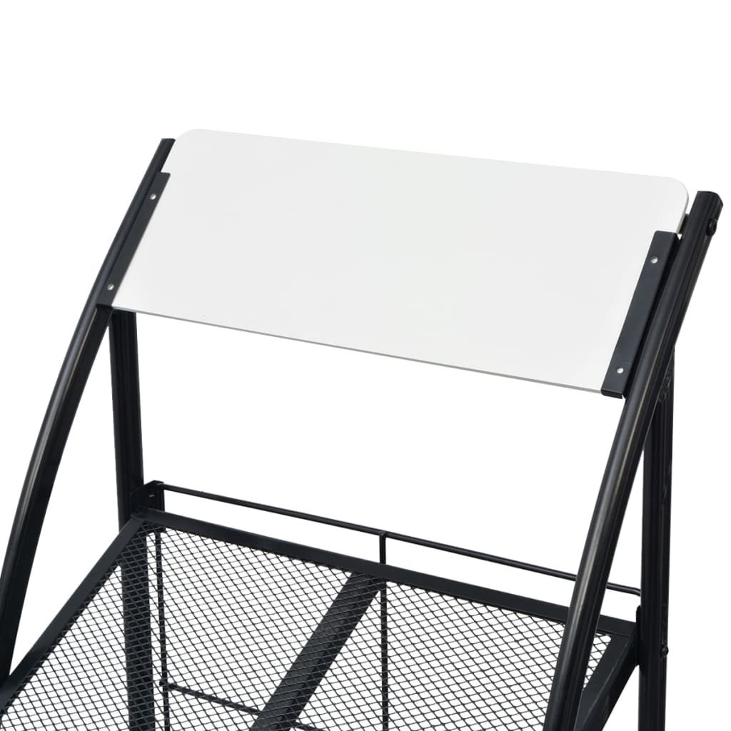 Porte-revue 47 x 40 x 134 cm Noir et blanc A4 - XIOS