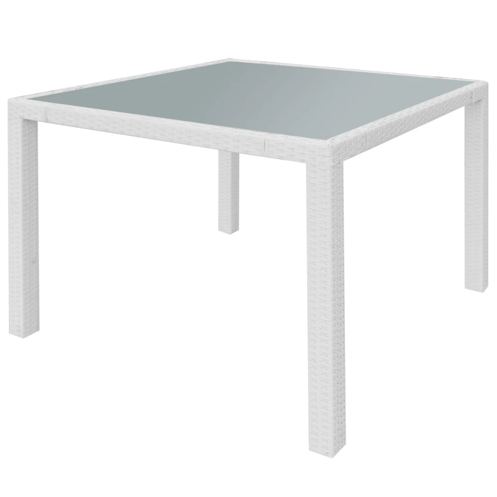 Salon de jardin 5 pcs Résine tressée Blanc-crème - XIOS