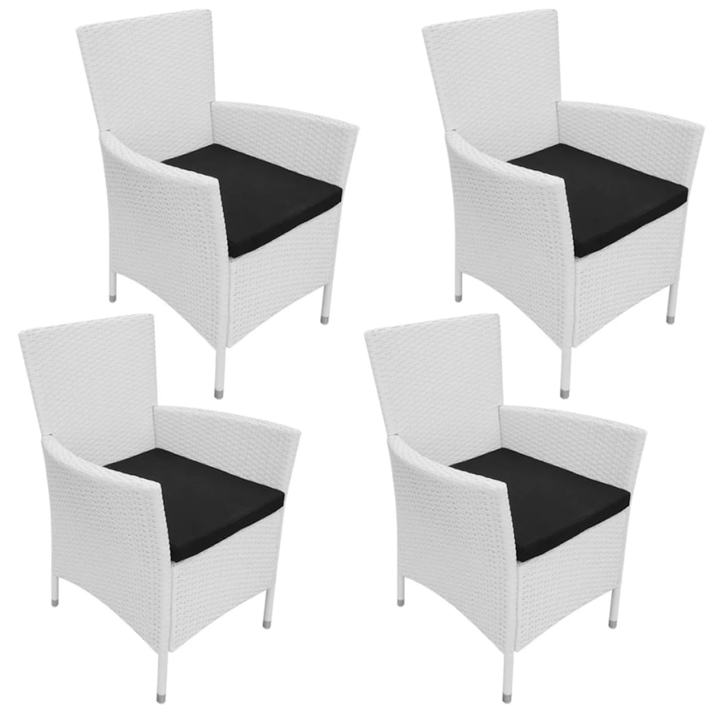 Salon de jardin 5 pcs Résine tressée Blanc-crème - XIOS