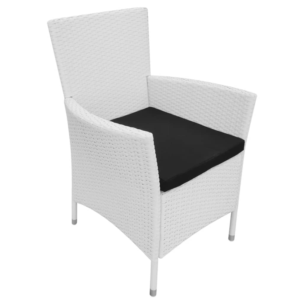 Salon de jardin 5 pcs Résine tressée Blanc-crème - XIOS