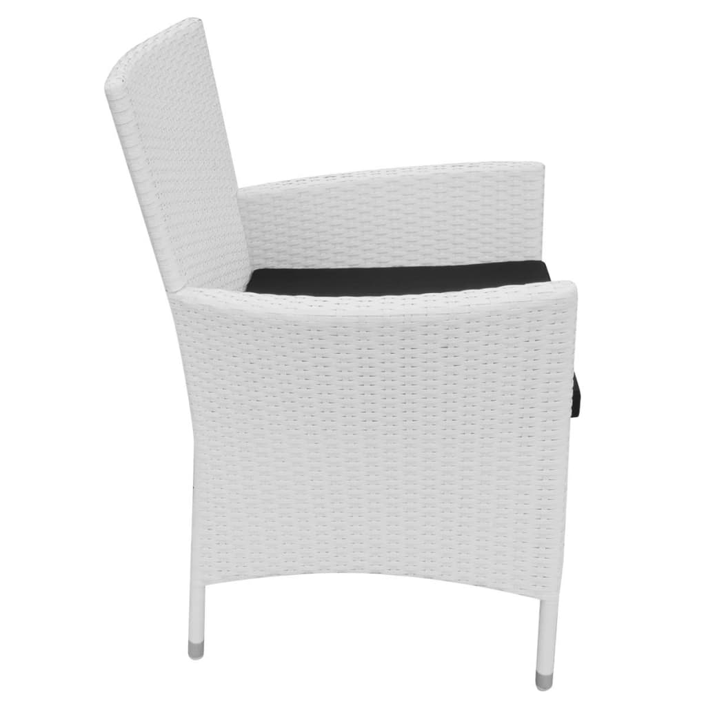 Salon de jardin 5 pcs Résine tressée Blanc-crème - XIOS