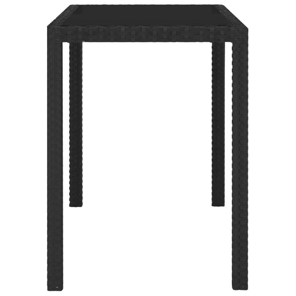 Ensemble à manger d'extérieur 5 pcs coussin Résine tressée Noir - XIOS