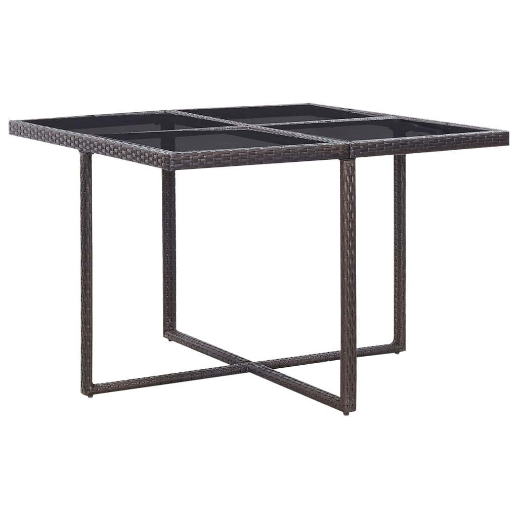 Ensemble à manger d'extérieur avec coussins 9pcs Résine tressée - XIOS
