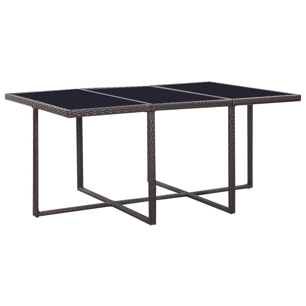Ensemble à manger d'extérieur et coussins 11 pcs résine tressée - XIOS