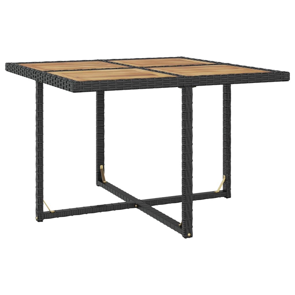 Ensemble à manger d'extérieur 9 pcs résine tressée et acacia - XIOS