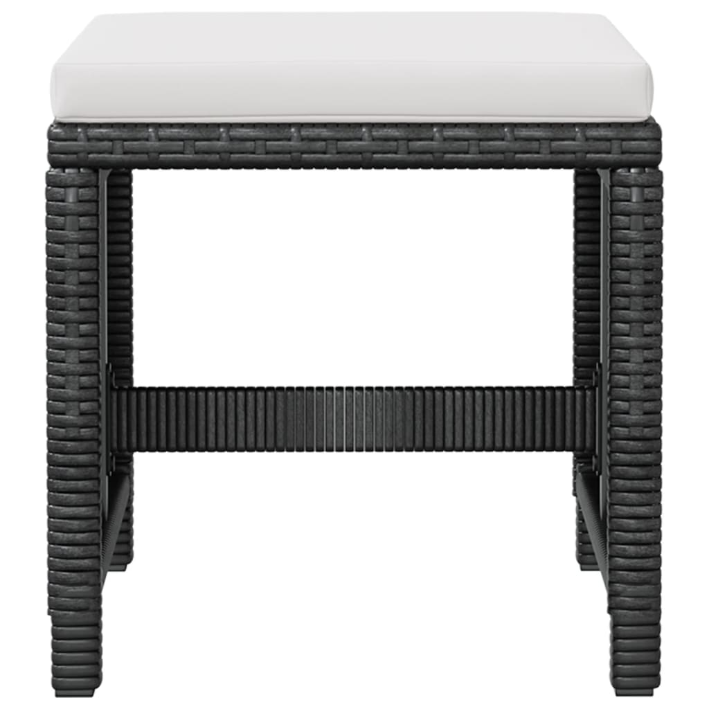 Ensemble à manger d'extérieur 13pcs Rotin et bois d'acacia Noir - XIOS