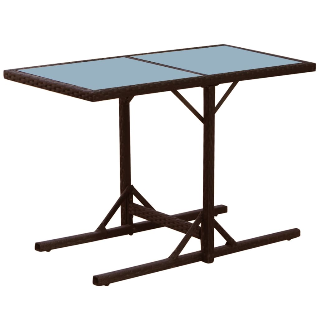 Ensemble de bistro 3 pcs et coussins résine tressée marron - XIOS