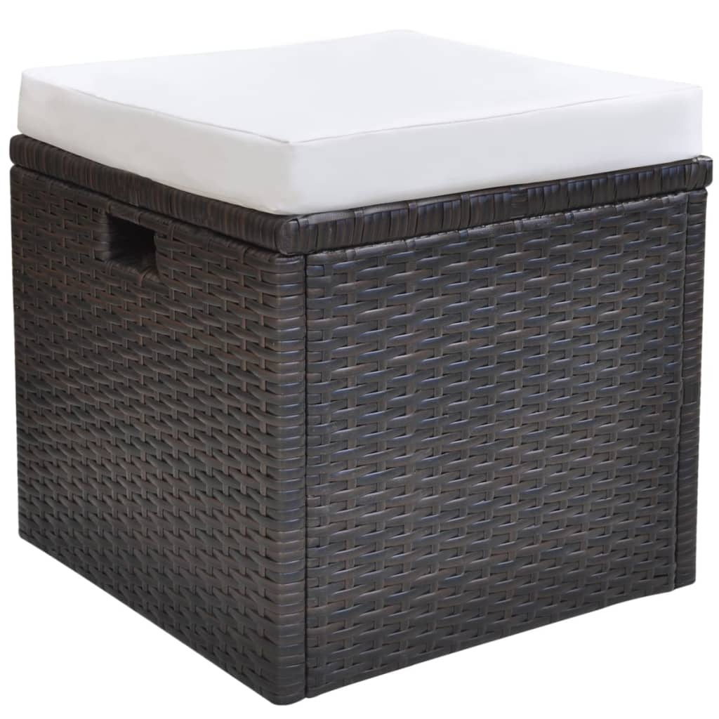 Ensemble à manger d'extérieur avec coussins 6pcs Résine tressée - XIOS