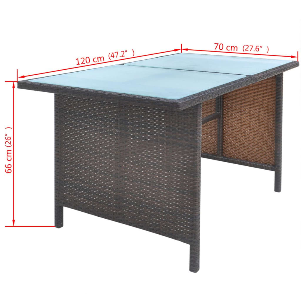 Ensemble à manger d'extérieur avec coussins 6pcs Résine tressée - XIOS