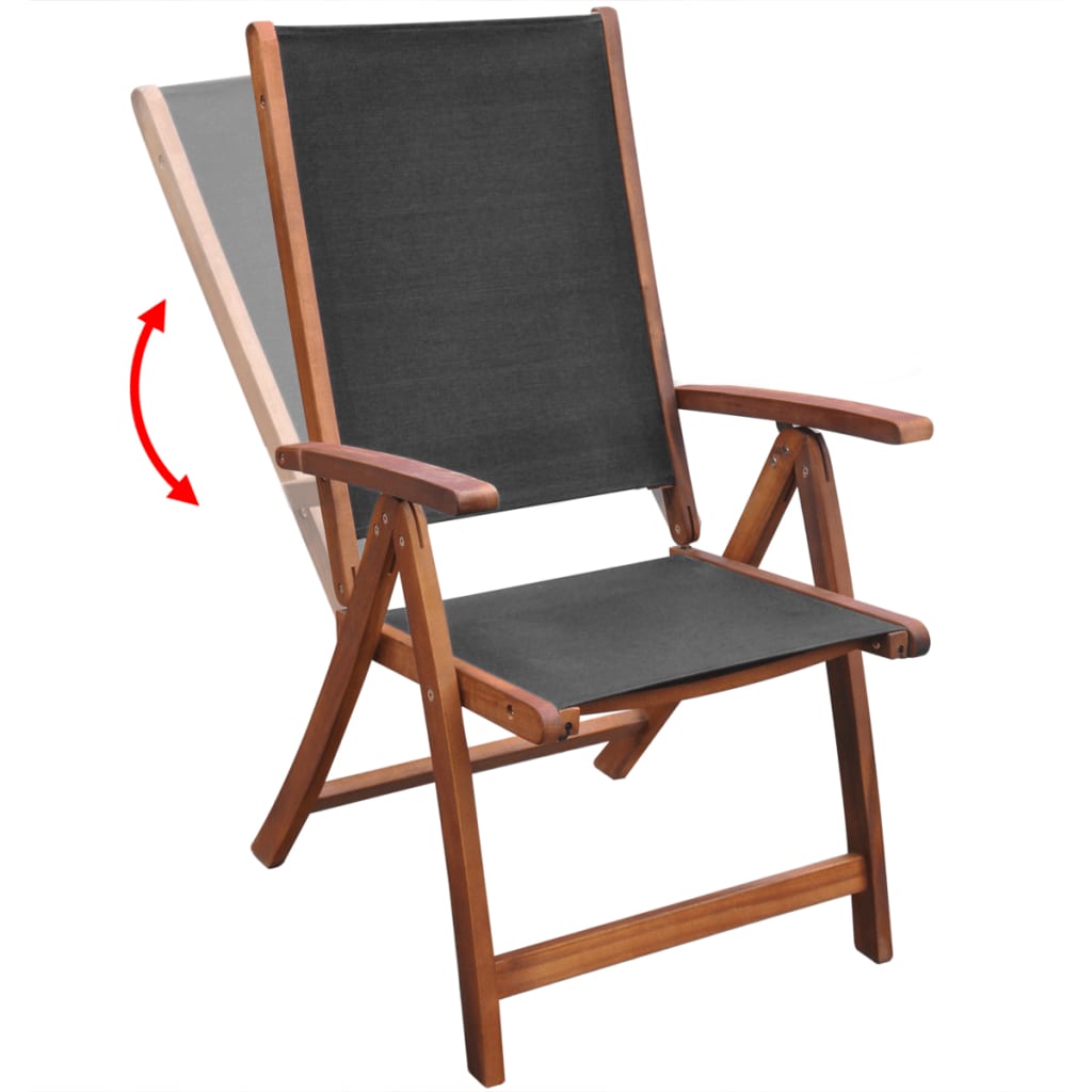 Ensemble à manger d'extérieur 9 pcs et coussins Acacia solide