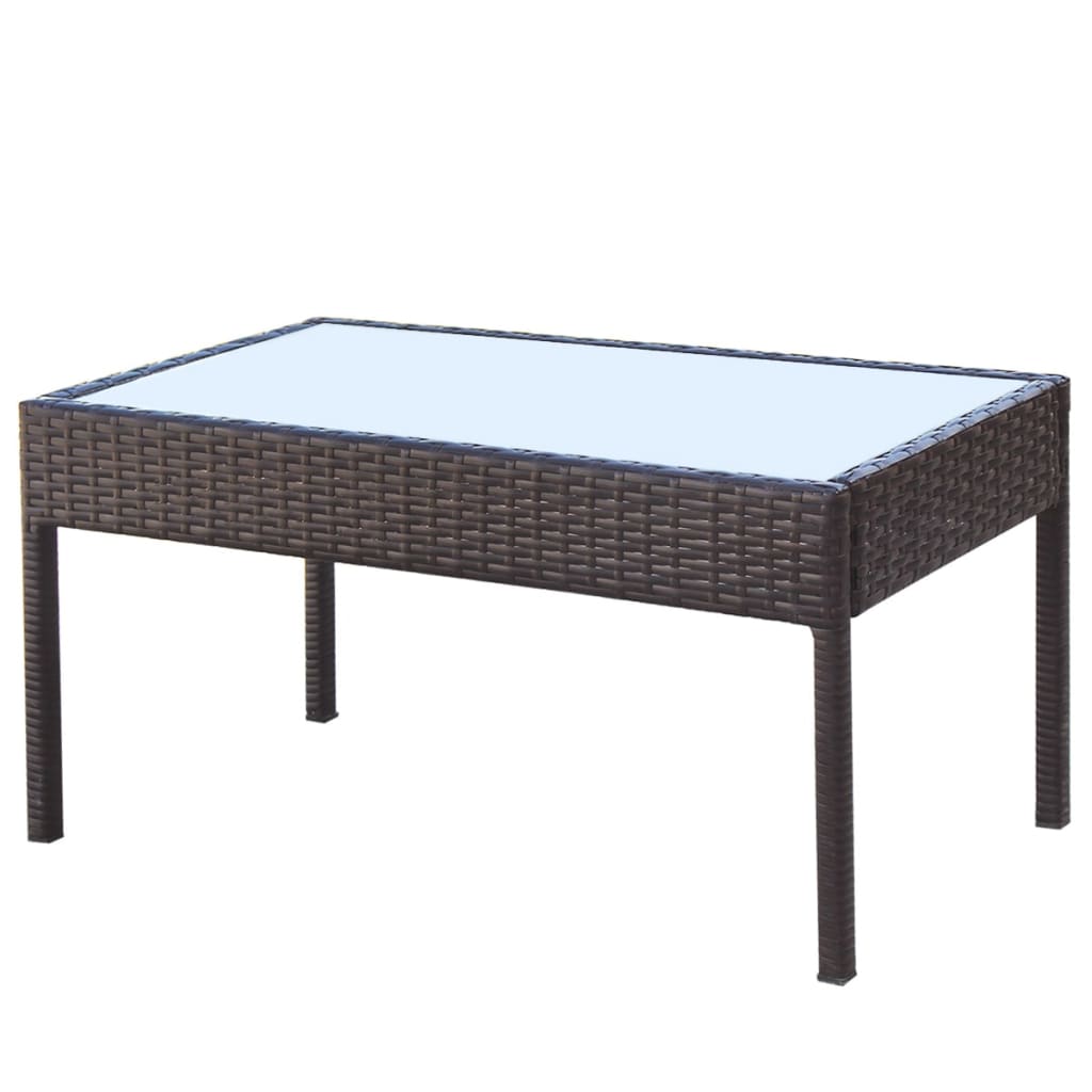 Salon de jardin 4 pcs avec coussins Résine tressée Marron - XIOS