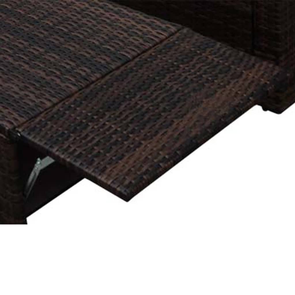 Salon de jardin 2 pcs avec coussins Résine tressée Marron - XIOS