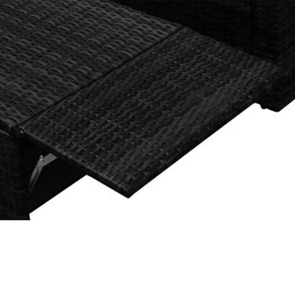 Salon de jardin 2 pcs avec coussins Résine tressée Noir - XIOS