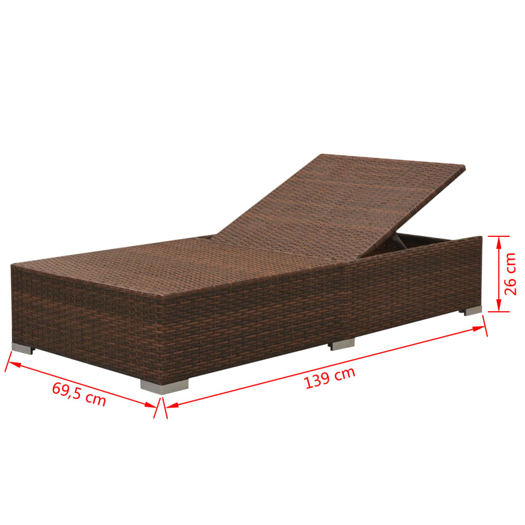 Salon de jardin 3 pcs avec coussins Résine tressée Marron - XIOS