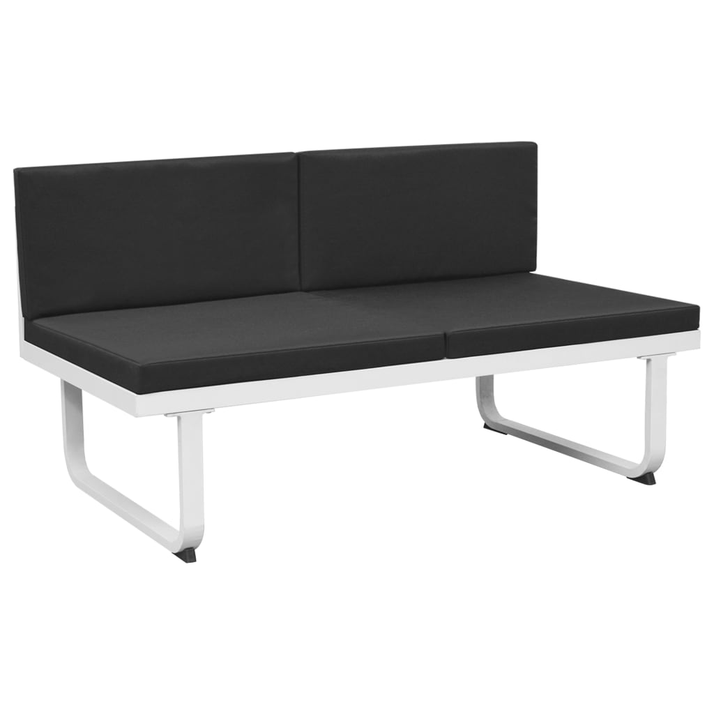 Salon de jardin 5 pcs Textilène Aluminium Noir - XIOS