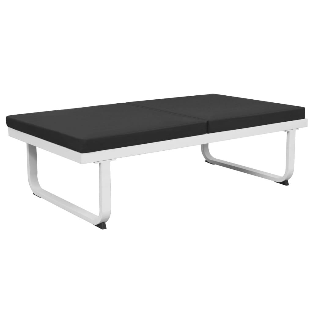 Salon de jardin 4 pcs et coussins Aluminium Noir - XIOS