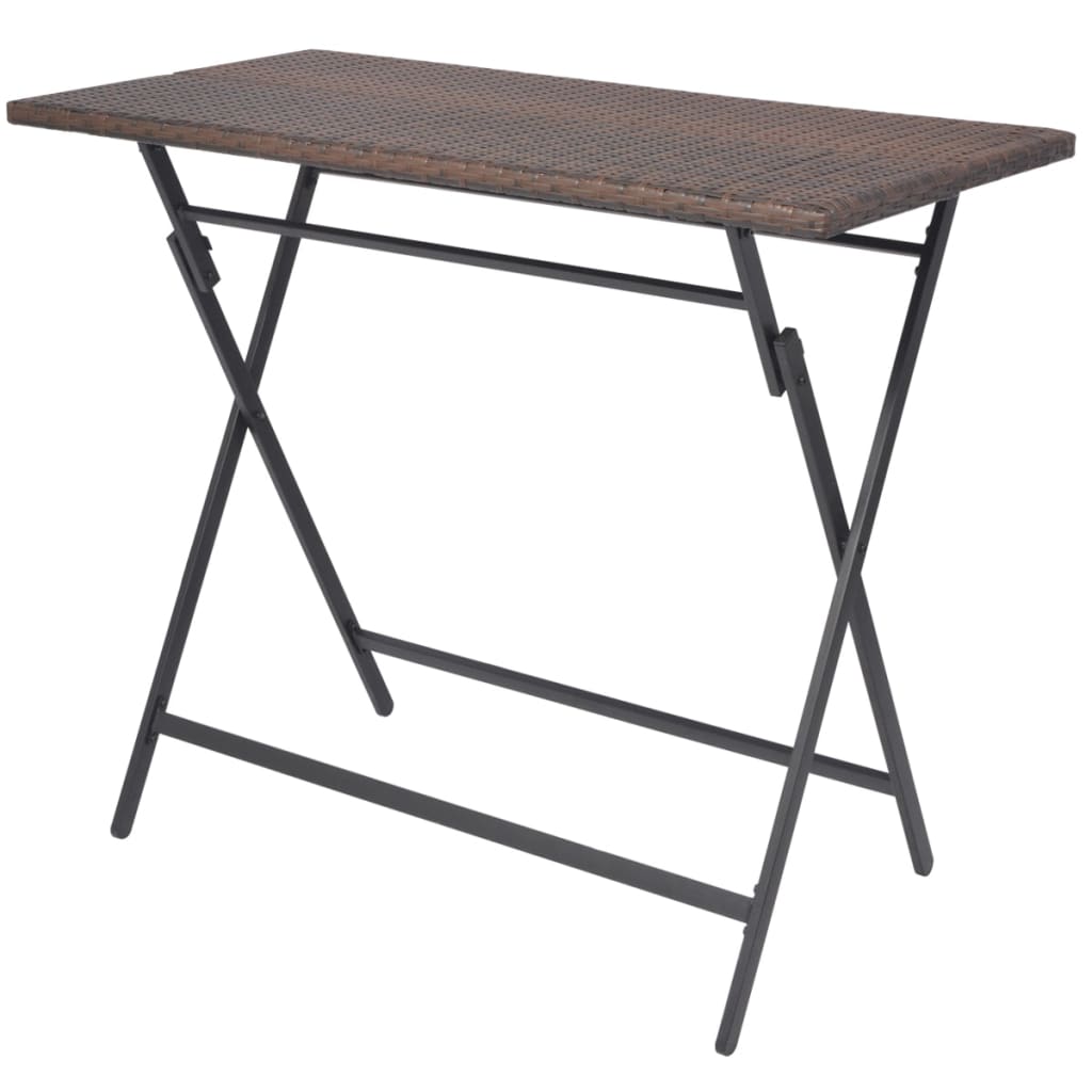 Ensemble à manger d'extérieur pliable 7pcs Acier Résine tressée - XIOS