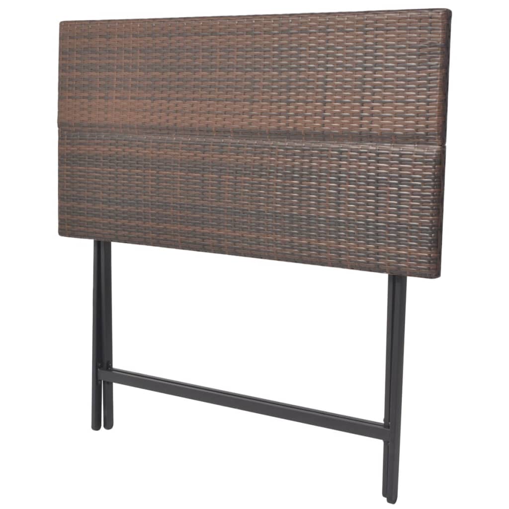Ensemble à manger d'extérieur pliable 7pcs Acier Résine tressée - XIOS