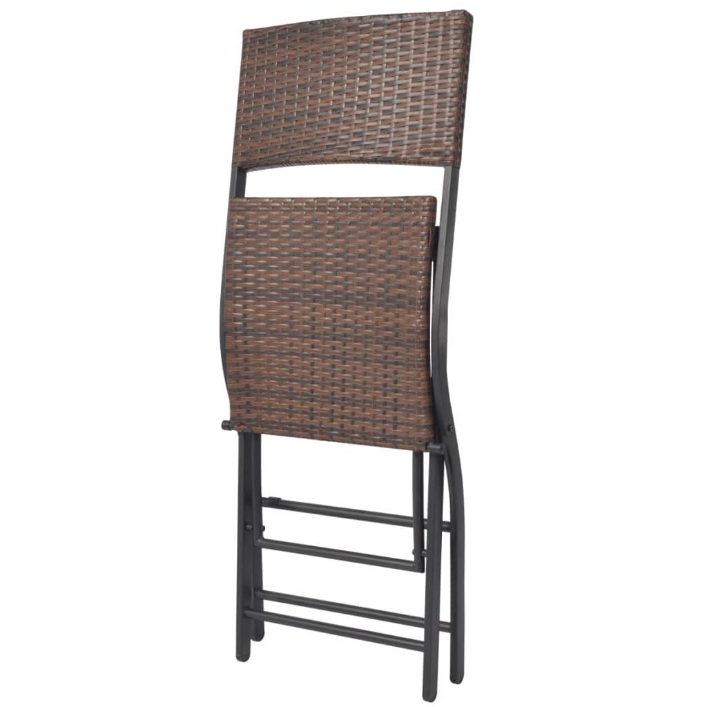 Ensemble à manger d'extérieur pliable 7pcs Acier Résine tressée - XIOS