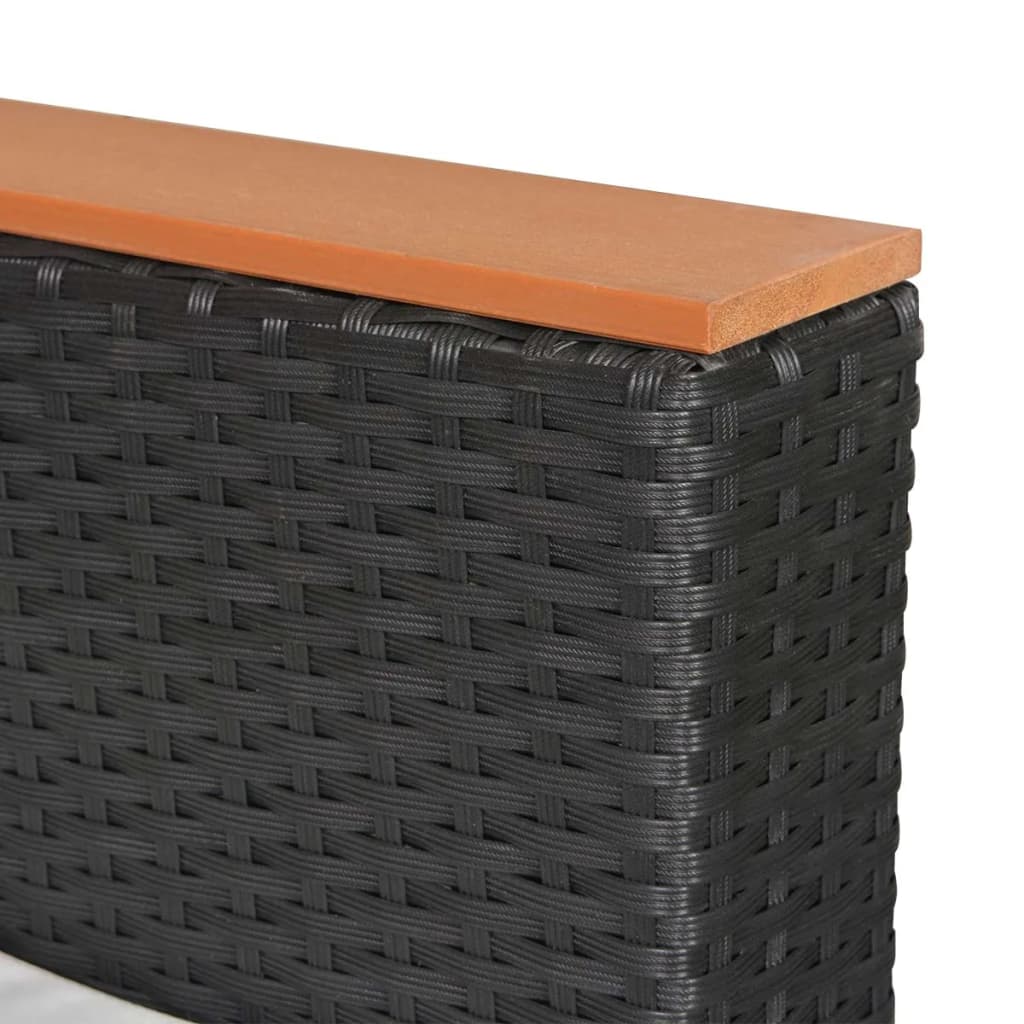 Salon de jardin 4 pcs avec coussins Résine tressée Noir - XIOS