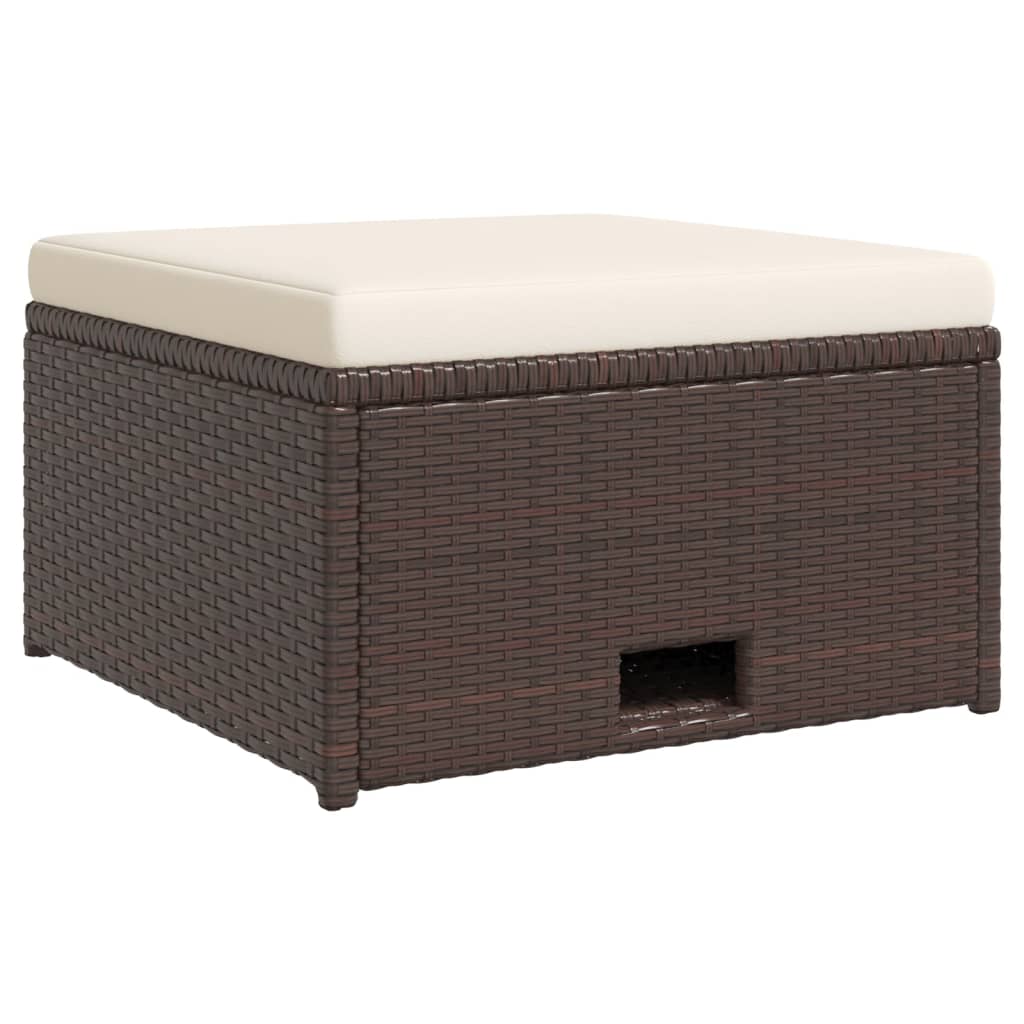 Salon de jardin 4 pcs avec coussins Résine tressée Marron - XIOS