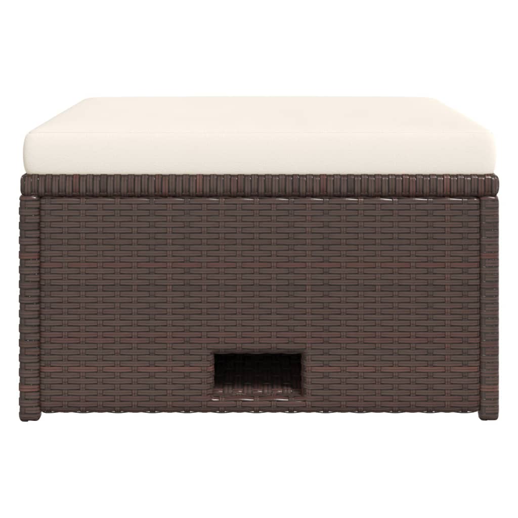 Salon de jardin 4 pcs avec coussins Résine tressée Marron - XIOS