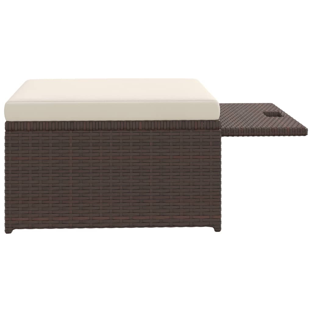 Salon de jardin 4 pcs avec coussins Résine tressée Marron - XIOS