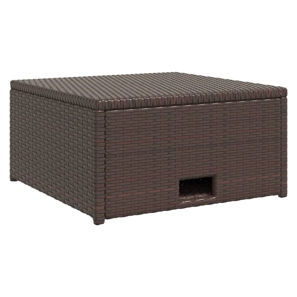 Salon de jardin 4 pcs avec coussins Résine tressée Marron - XIOS