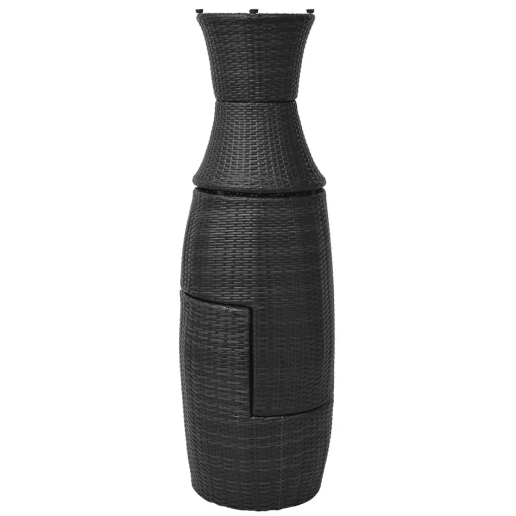 Mobilier de bistro 3 pcs avec coussins Résine tressée Noir - XIOS