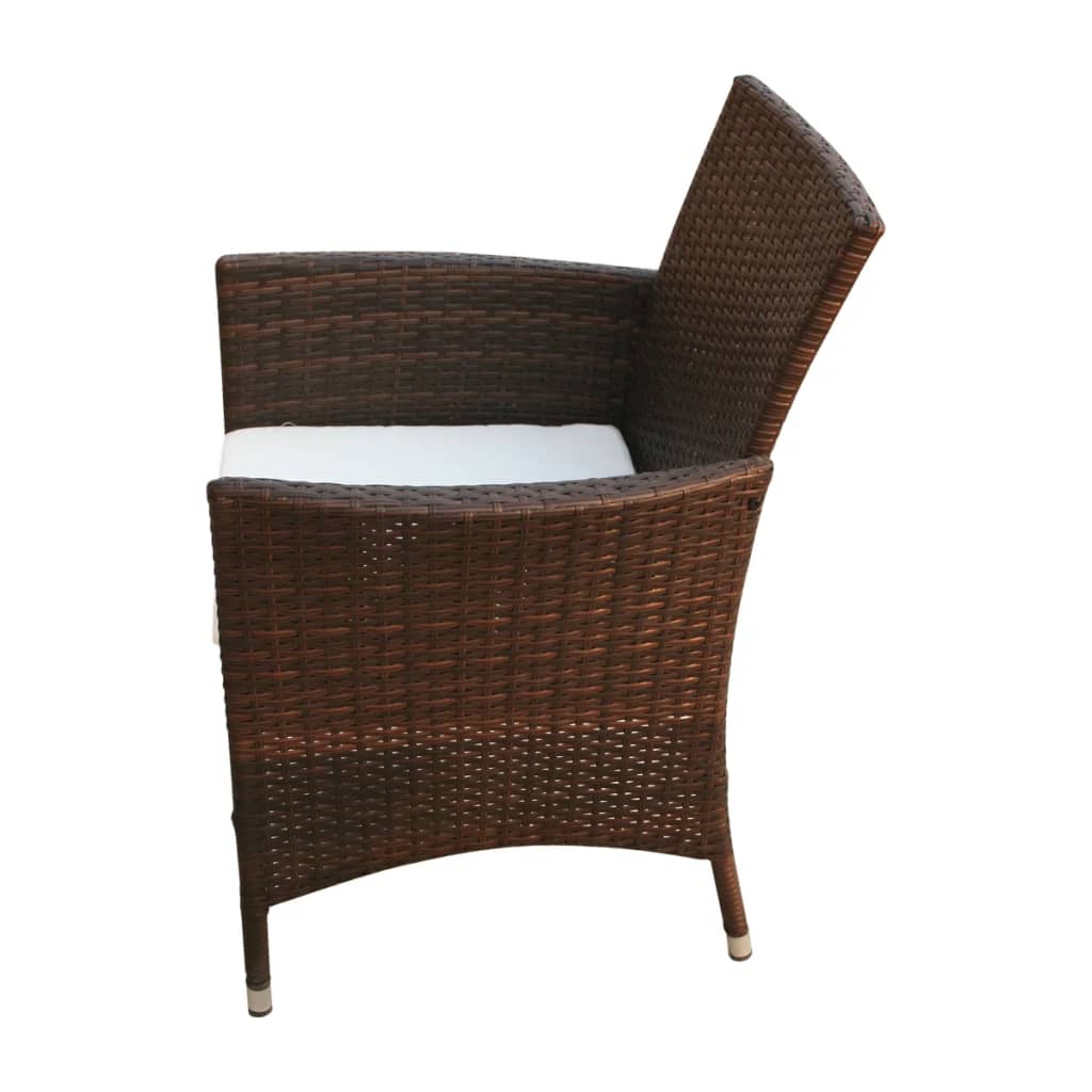 Ensemble à manger d'extérieur avec coussins 9pcs Résine tressée - XIOS