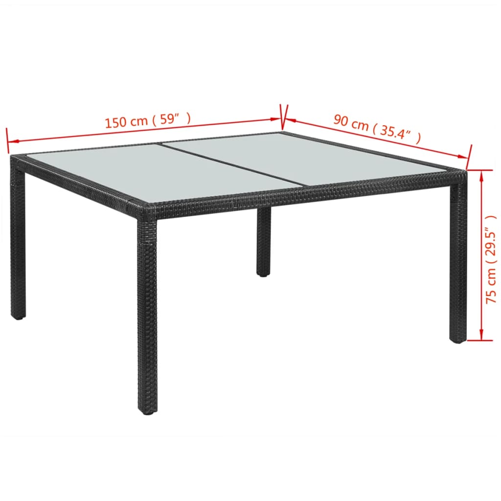 Ensemble à manger d'extérieur 7 pcs et coussins résine tressée - XIOS
