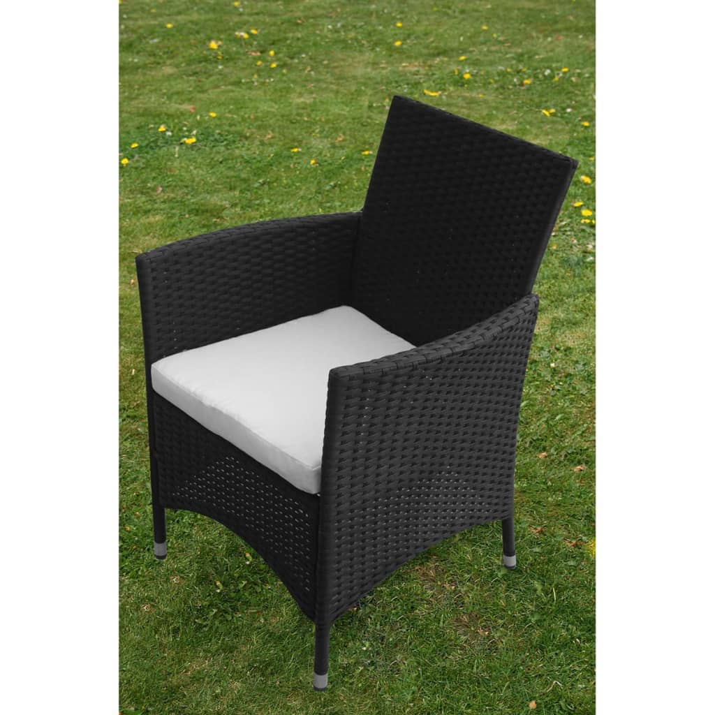 Ensemble à manger d'extérieur 5pcs avec coussins Résine tressée - XIOS