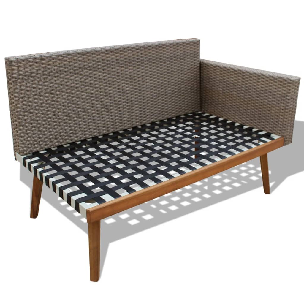 Salon de jardin 4 pcs avec coussins Résine tressée Gris - XIOS