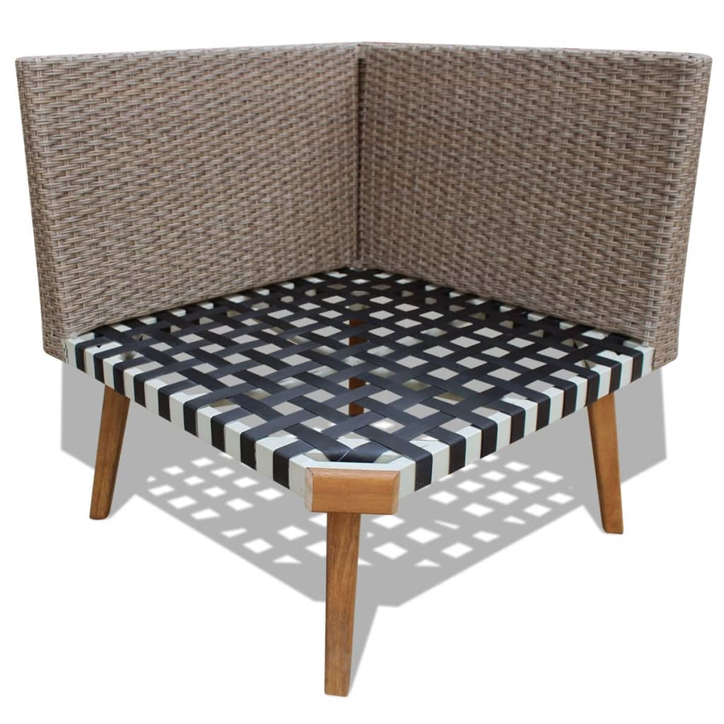 Salon de jardin 4 pcs avec coussins Résine tressée Gris - XIOS