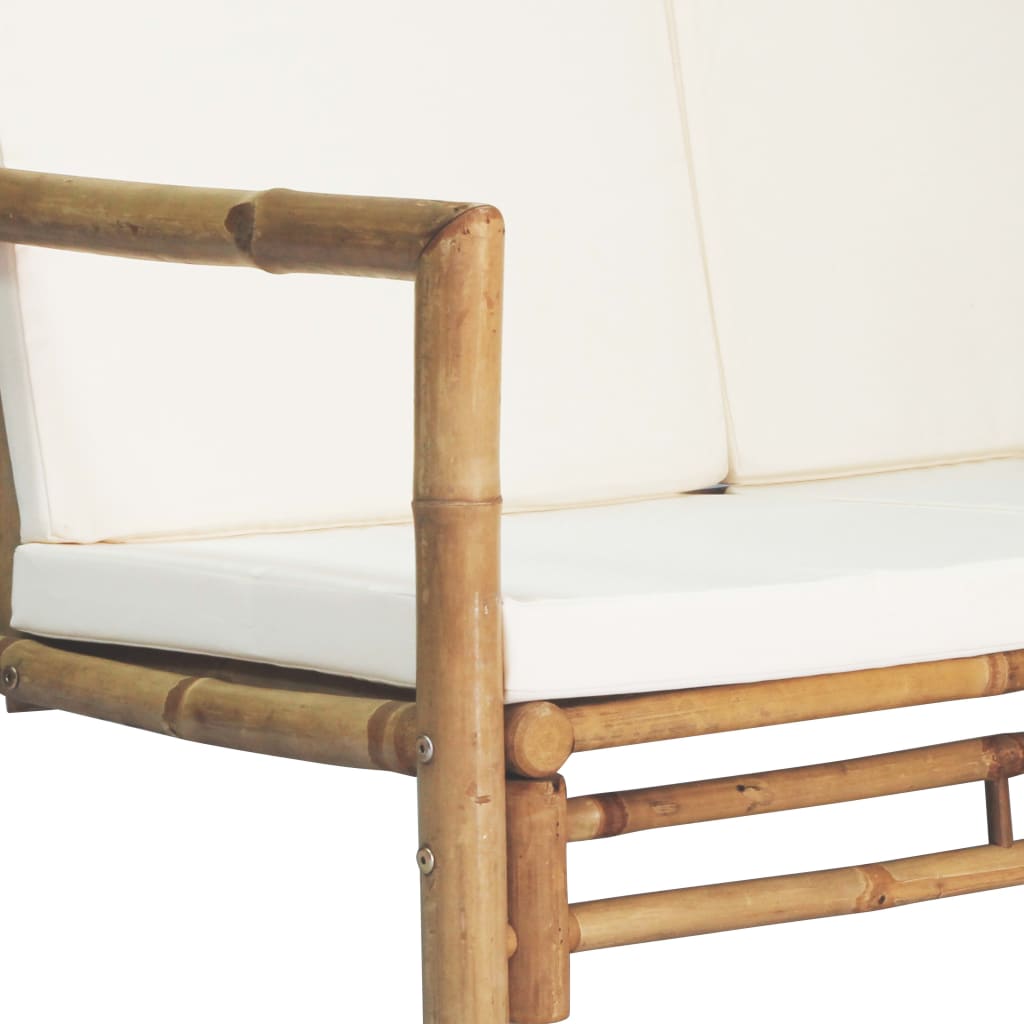 Salon de jardin 4 pcs avec coussins Bambou - XIOS