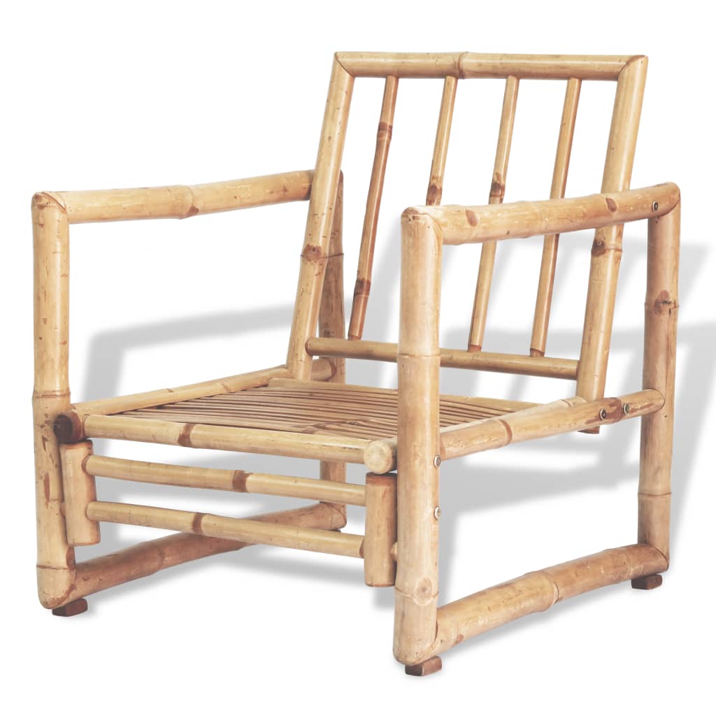 Salon de jardin 4 pcs avec coussins Bambou - XIOS