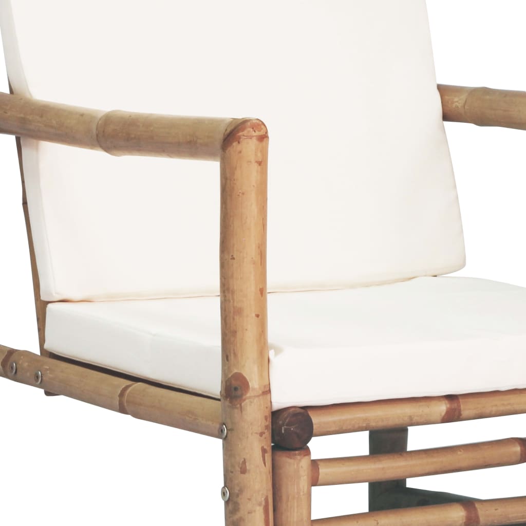 Salon de jardin 4 pcs avec coussins Bambou - XIOS
