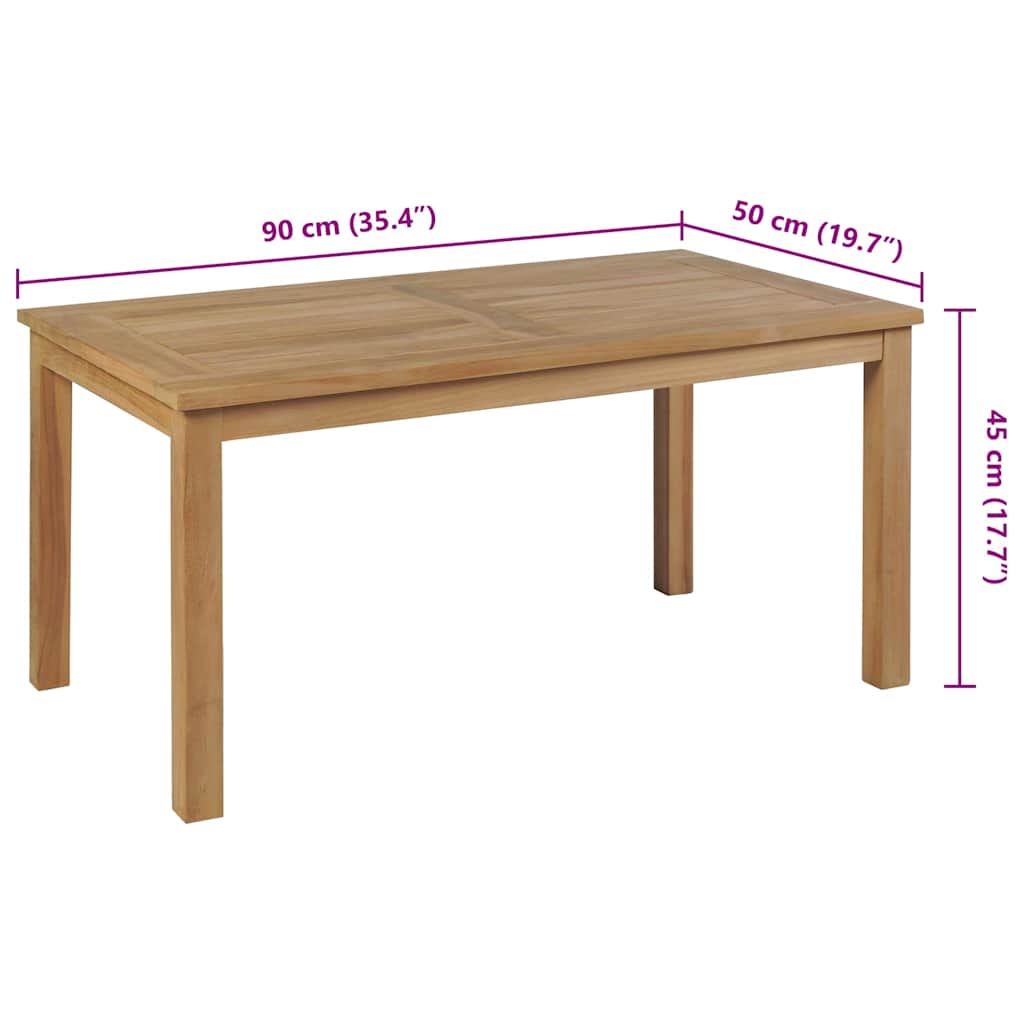 Table basse Teck 90x50x45 cm - XIOS