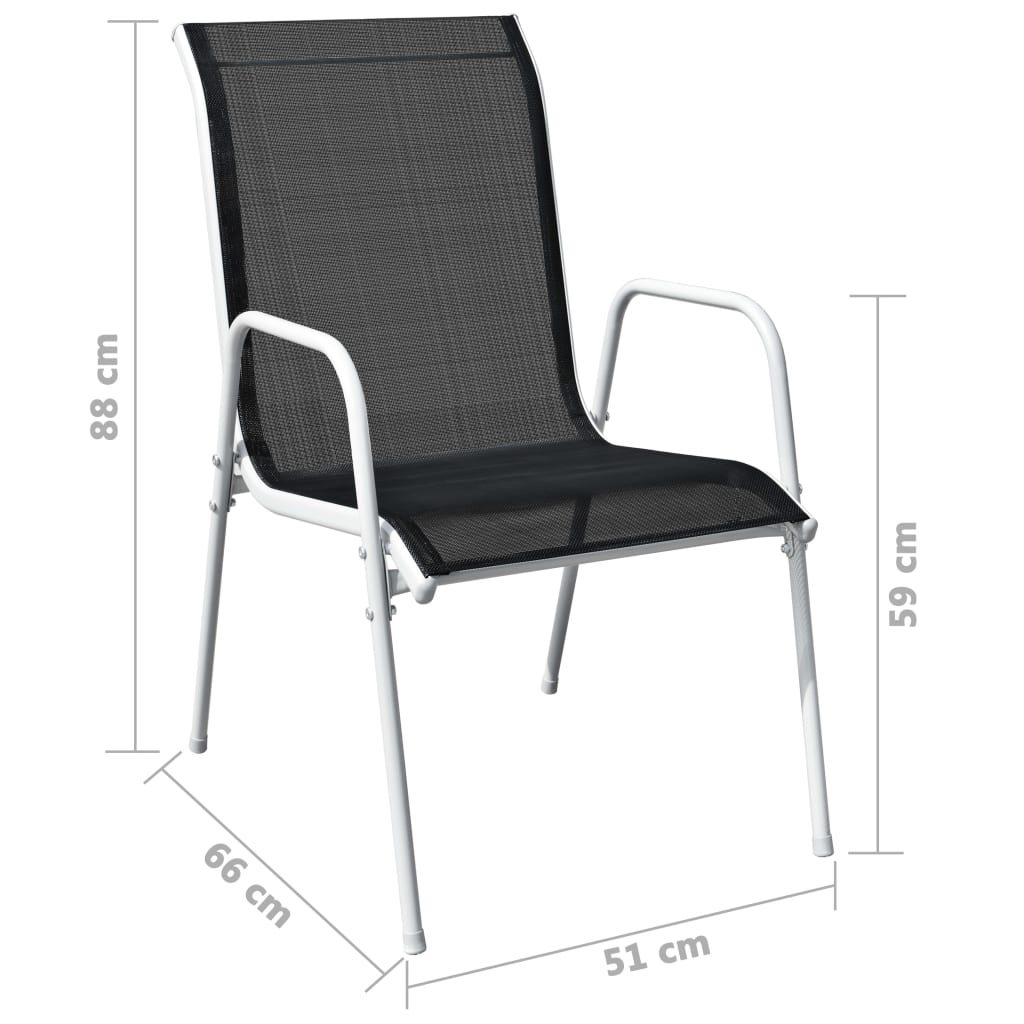 Ensemble de bistro 3 pcs Acier Noir - XIOS