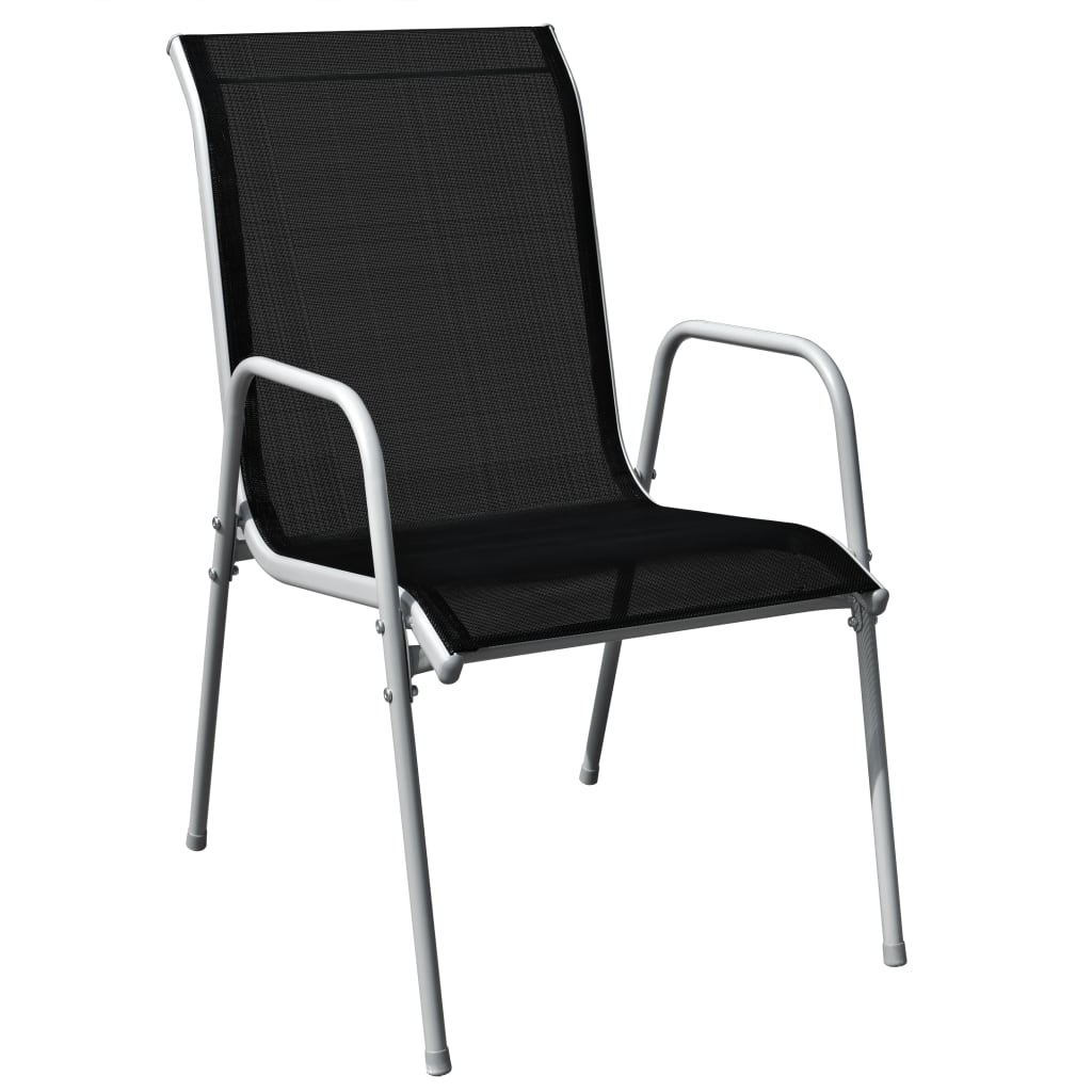 Ensemble à manger d'extérieur 5 pcs Acier Noir - XIOS