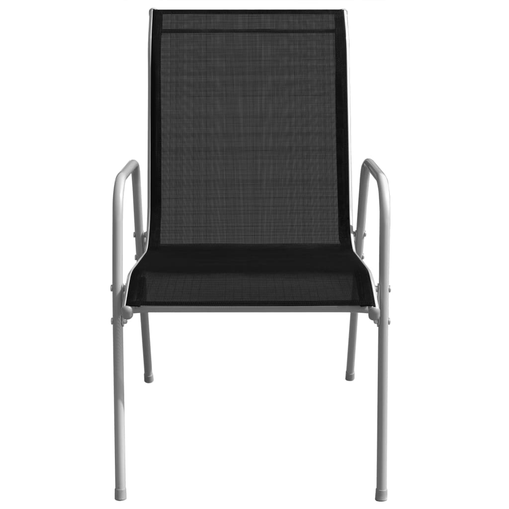 Ensemble à manger d'extérieur 5 pcs Acier Noir - XIOS