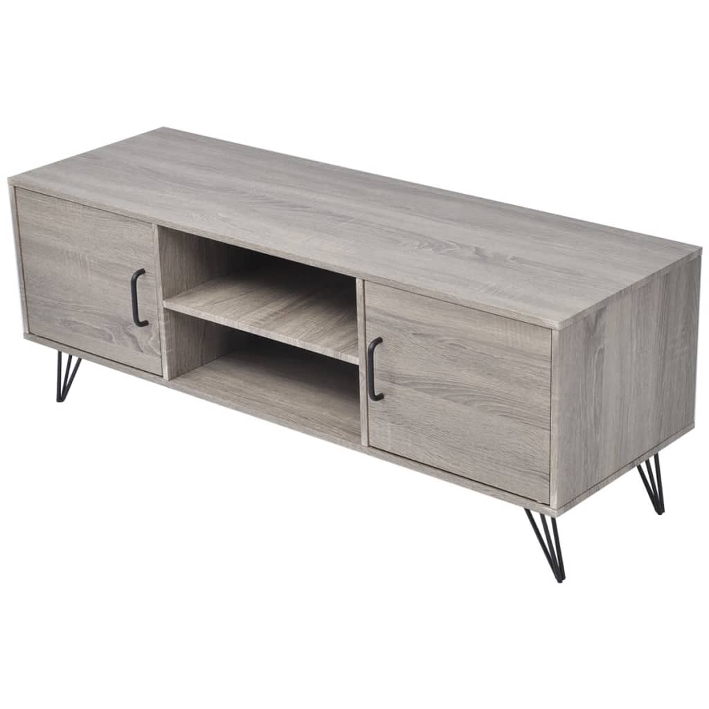 Meuble TV 120x40x45 cm Gris - XIOS